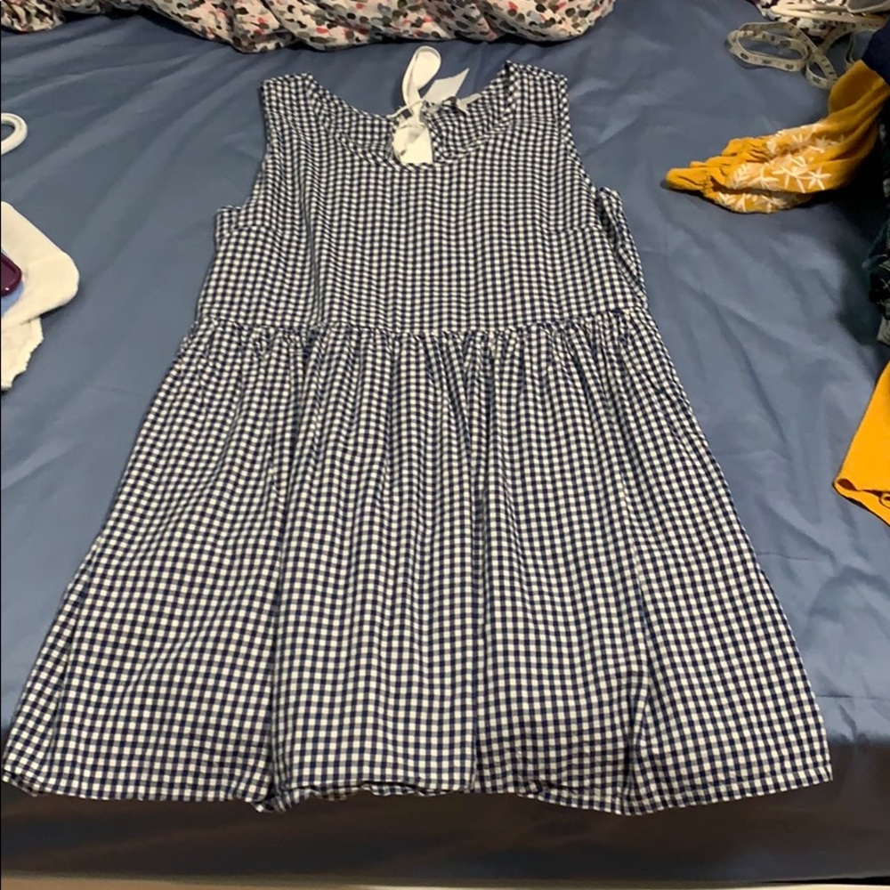 GINGHAM MINI DRESS